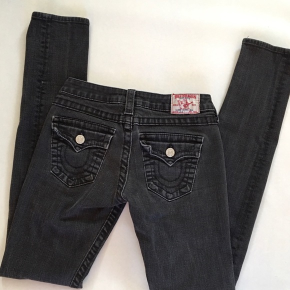 True Religion Julie Black Faded Skinny Jeans - Picture 2 of 6